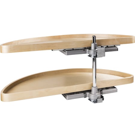 Hardware Resources 38" Wood Half-Moon Lazy Susan HMLS-W-3818